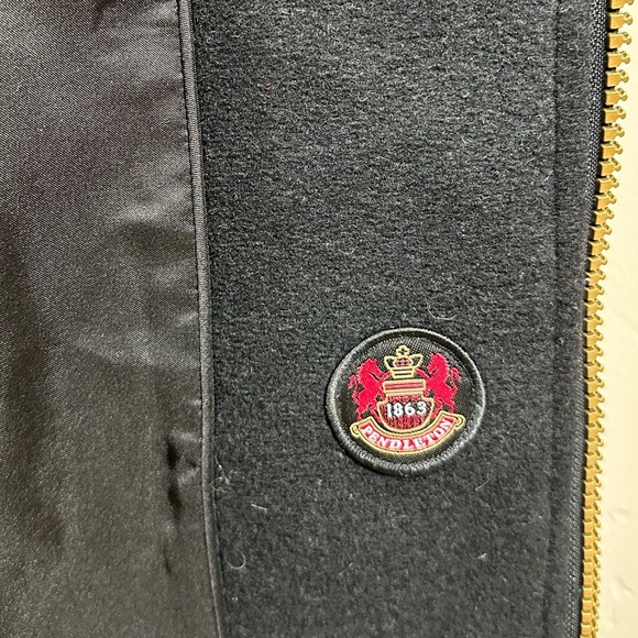 Pendleton Women’s Wool Coat Brown and Maroon Plaid Size XL - Picture 8 of 9